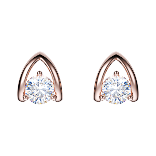 Clip-Clop Earring Moissanite 18K Rose