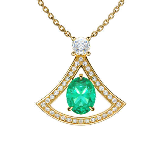 Diva Necklace Moissanite 18K Yellow Gold