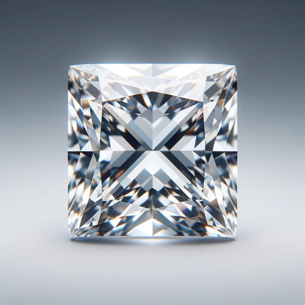 Princess Moissanite - D color and VVS1 clarity